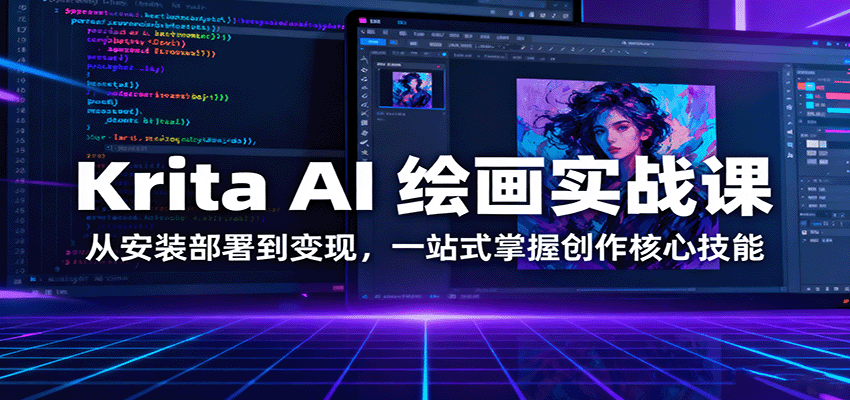 Krita AI 绘画实战课：从安装部署到变现，一站式掌握创作核心技能-智库云网创