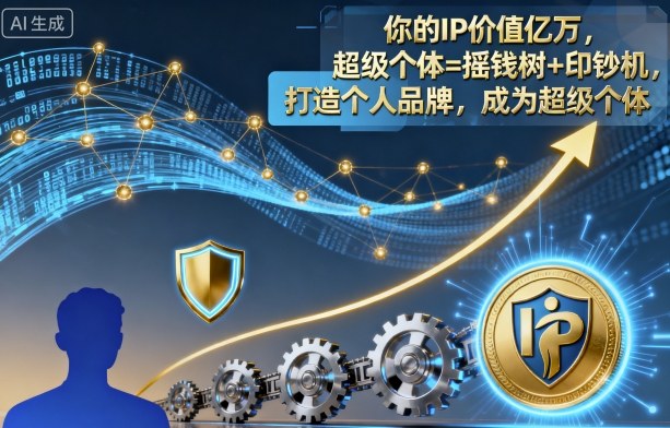 你的IP价值亿万，超级个体=摇钱树+印钞机，打造个人品牌，成为超级个体-智库云网创