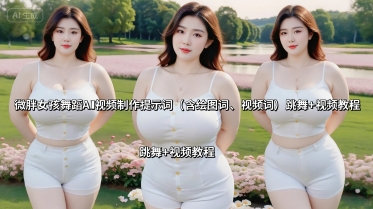 微胖女孩舞蹈AI视频制作提示词(含绘图词、视频词) 跳舞+视频教程-智库云网创
