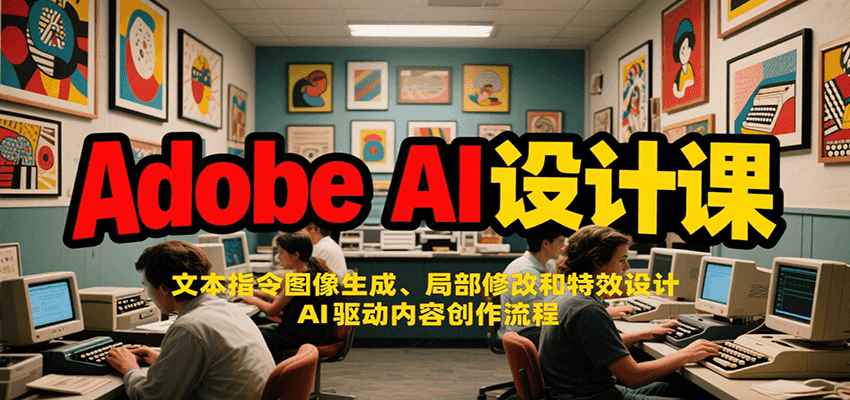 Adobe AI设计课：文本指令图像生成、局部修改和特效设计，AI驱动内容创作流程-智库云网创