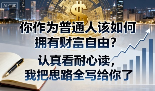 付费文章：你作为普通人该如何拥有财富自由？认真看耐心读，我把思路全写给你了-智库云网创