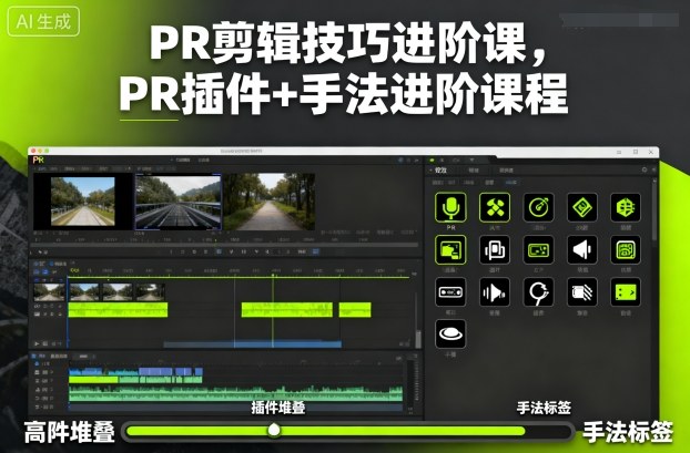 PR剪辑技巧进阶课，PR插件+手法进阶课程-智库云网创