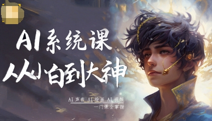 AI系统课程，从小白到大神系统学AI，AI声音-AI绘画-AI视频一门课全掌握-智库云网创