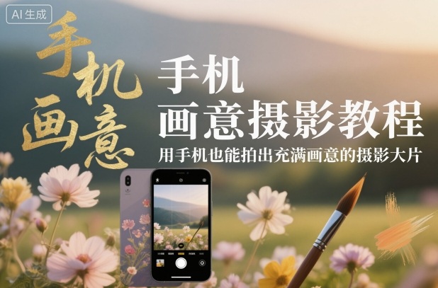 手机画意摄影教程，用手机也能拍出充满画意的摄影大片-智库云网创