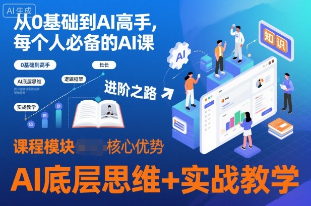 从0基础到AI高手，每个人必备的AI课，AI底层思维+实战教学-智库云网创