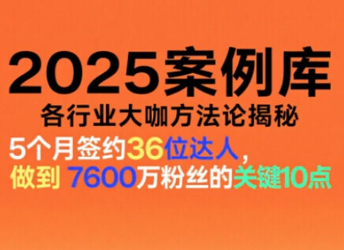 2025案例库，收录各行业大咖的方法论，各行业大咖方法论揭秘-智库云网创