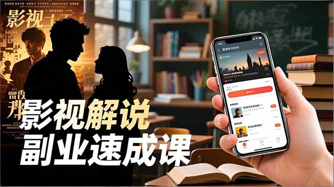 Tk影视解说副业速成课，软件安装、全流程实操、爆款预设，新手两周变现-智库云网创