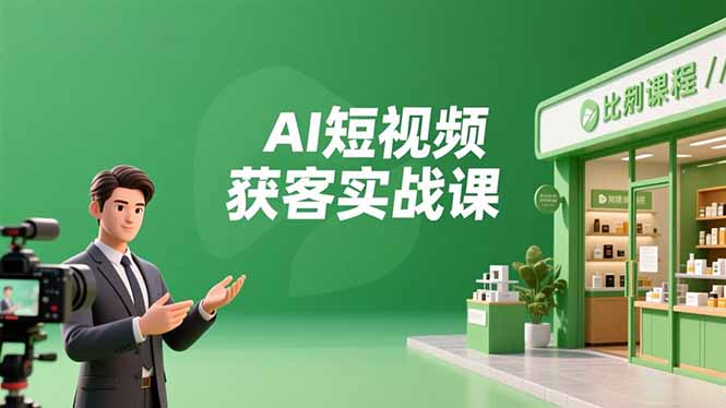 AI短视频获客实战课，数字人创作、实体行业应用、精准引流，30天获取客源月入6万+-智库云网创
