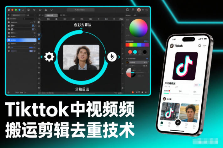 Tiktok中视频纯搬运剪辑去重技术，外来技术，自行测试-智库云网创