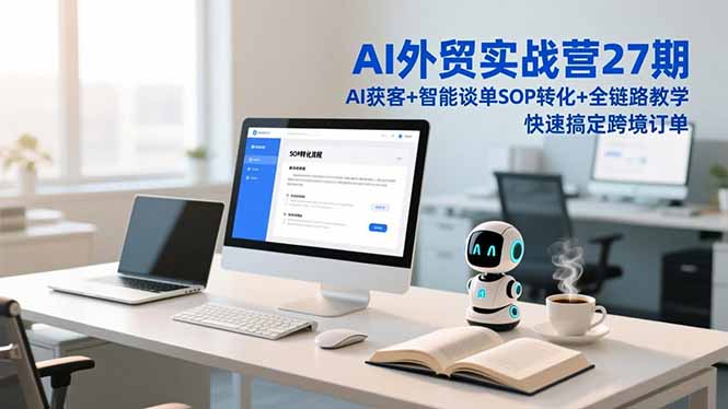 AI外贸实战营27期，AI获客+智能谈单+SOP转化+全链路教学，快速搞定跨境订单-智库云网创