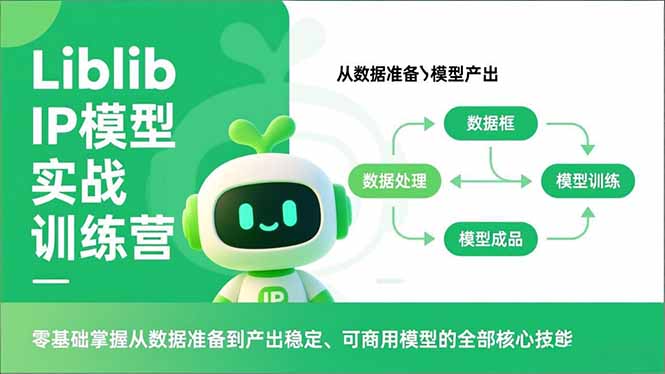 Liblib IP模型实战训练营，零基础掌握从数据准备到产出稳定、可商用模型的全部核心技能-智库云网创