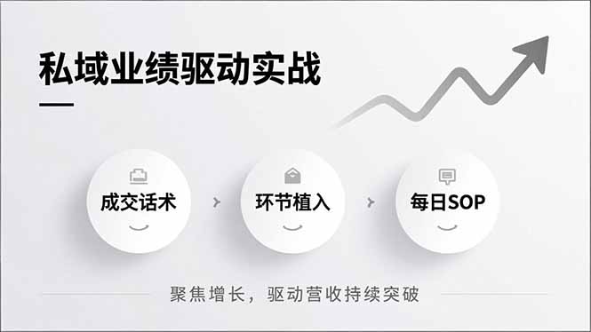 私域业绩驱动实战，成交话术、环节植入、每日SOP，聚焦增长，驱动营收持续突破-智库云网创