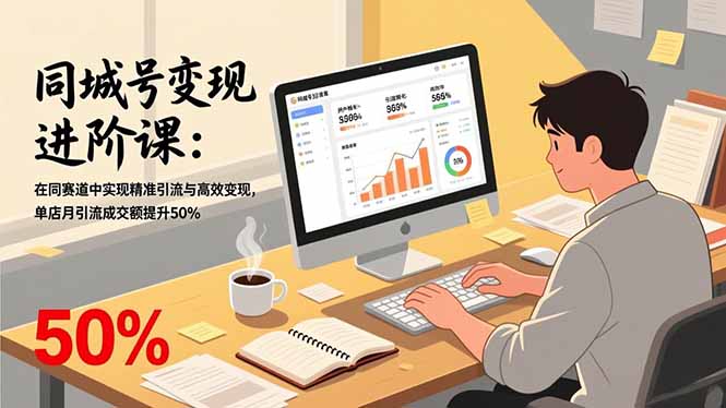 同城号变现进阶课：在同城赛道中实现精准引流与高效变现，单店月引流成交额提升50%-智库云网创