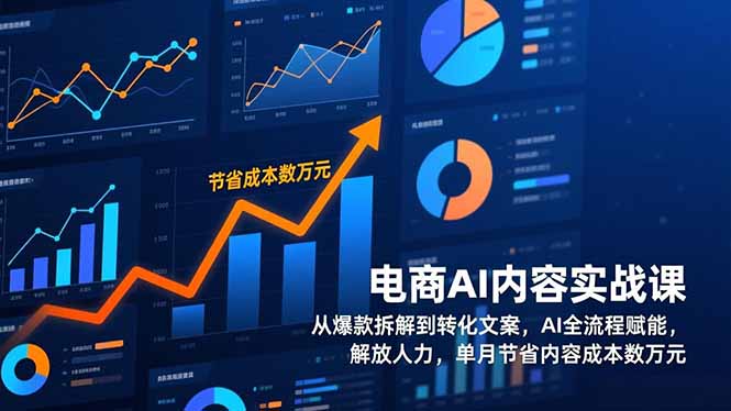 电商AI内容实战课,从爆款拆解到转化文案,AI全流程赋能,解放人力,单月节省内容成本数万元-智库云网创