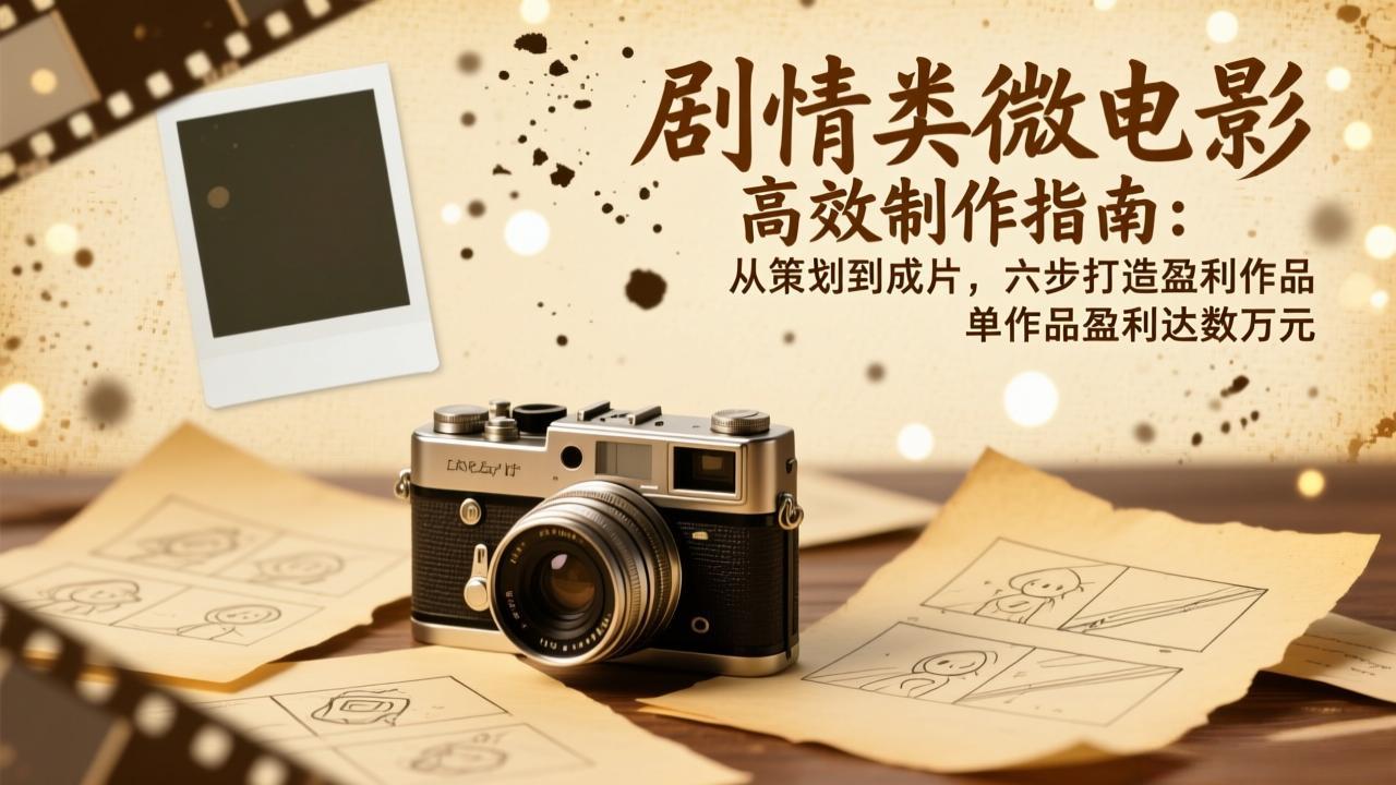 剧情类微电影高效制作指南：从策划到成片，六步打造盈利作品，单作品盈利达数万元-智库云网创