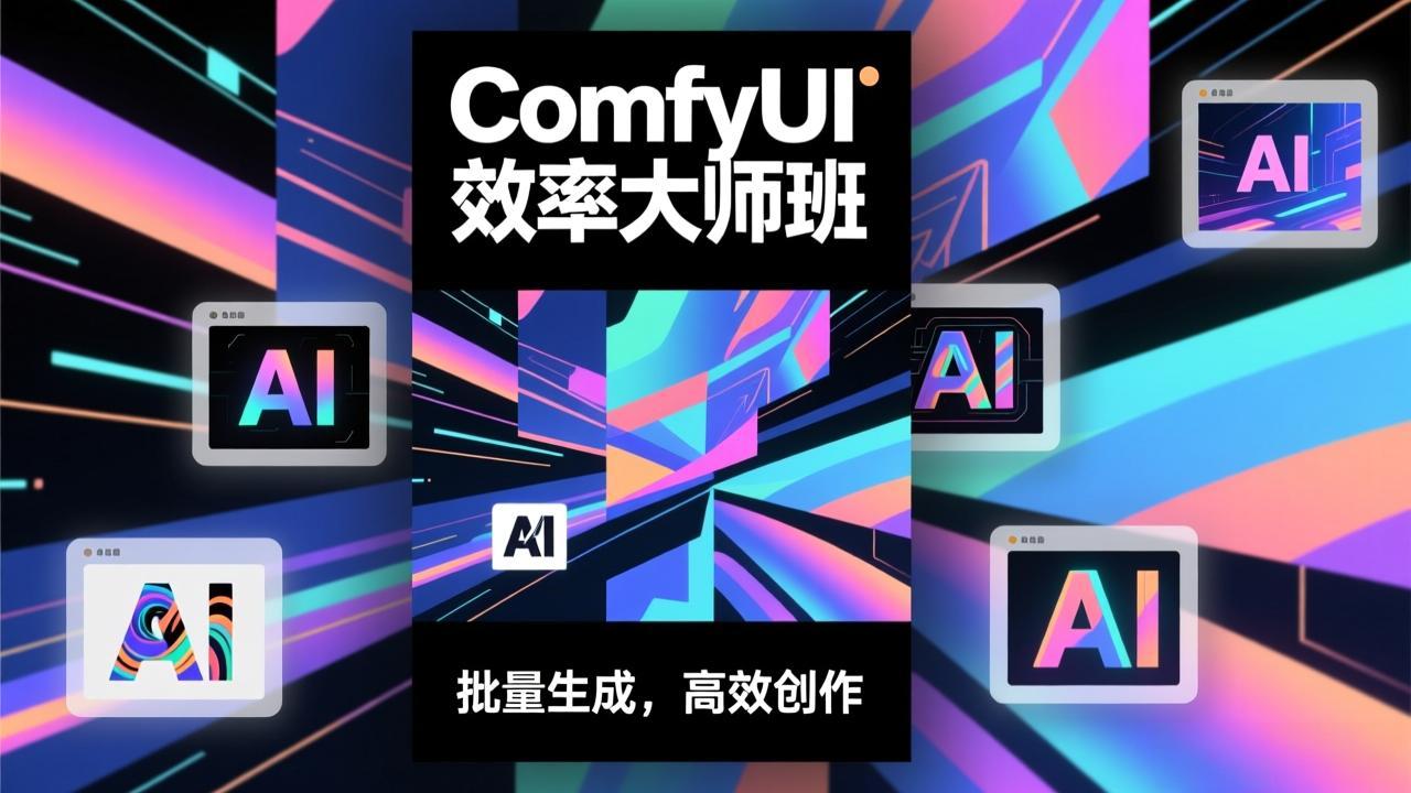 ComfyUI效率大师班：工作流搭建，批量生成，将个人AI出图效率提升5-10倍，月接单收入1-3万-智库云网创