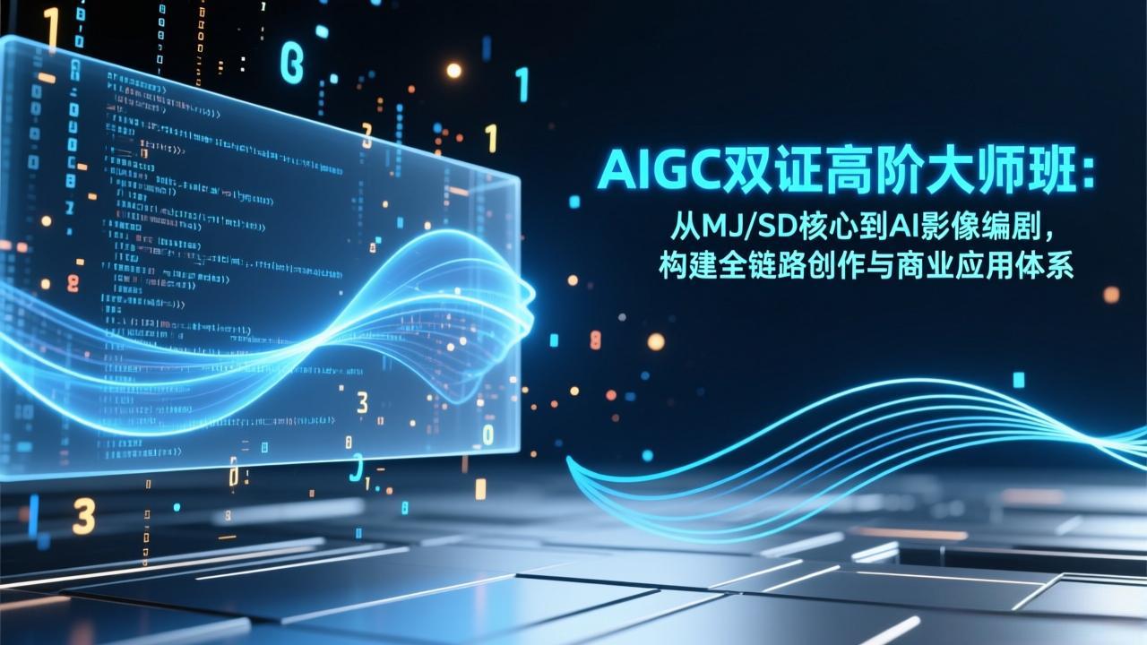 AIGC双证高阶大师班：从MJ/SD核心到AI影像编剧，构建全链路创作与商业应用体系-智库云网创