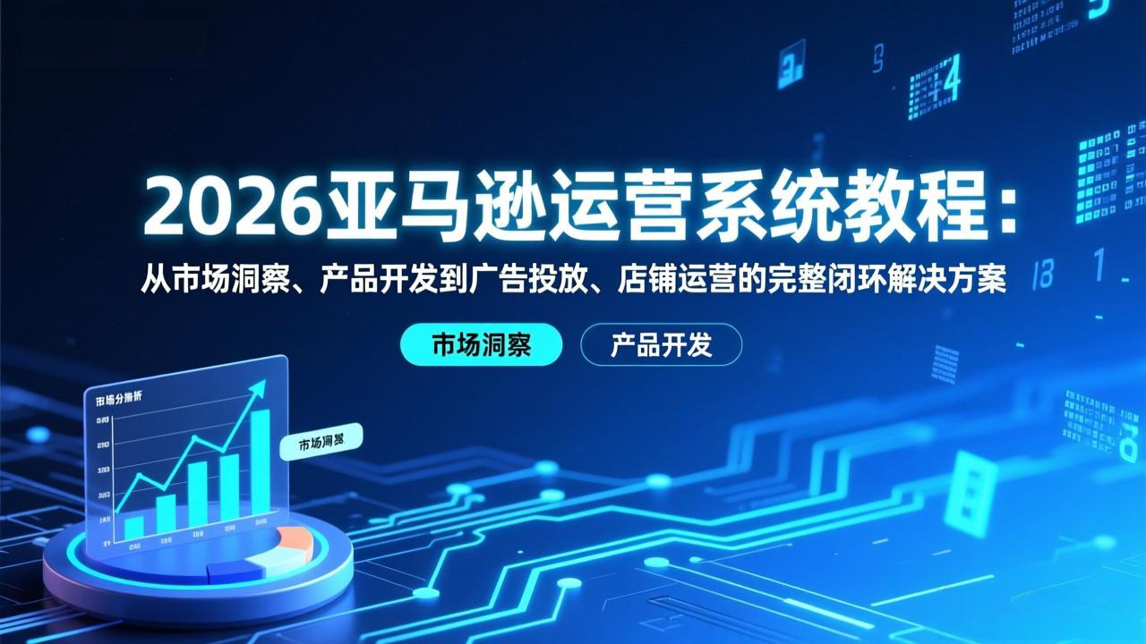 2026亚马逊运营系统教程：从市场洞察、产品开发到广告投放、店铺运营的完整闭环解决方案-智库云网创