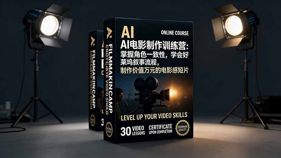 AI电影制作训练营：掌握角色一致性，学会好莱坞叙事流程，制作价值万元的电影感短片-智库云网创