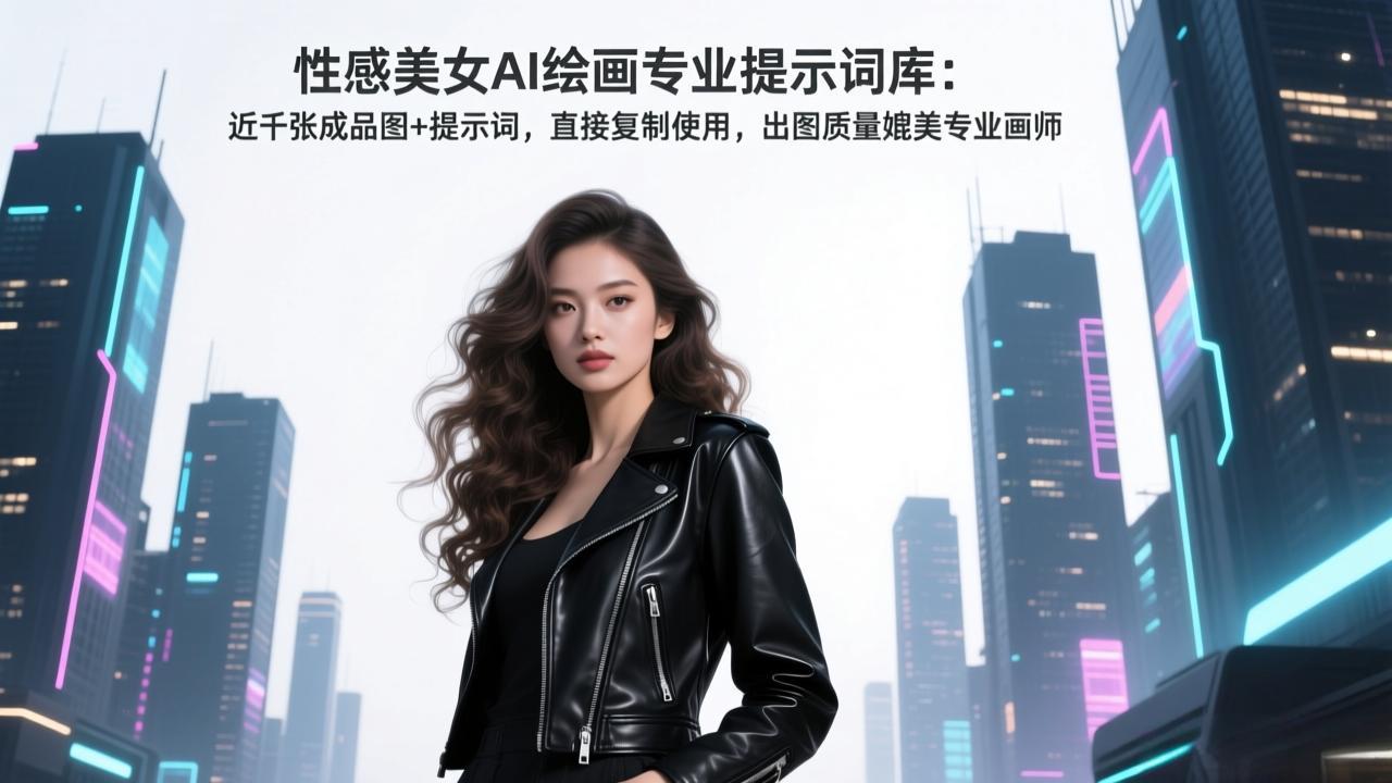 性感美女AI绘画专业提示词库：近千张成品图+提示词，直接复制使用，出图质量媲美专业画师-智库云网创